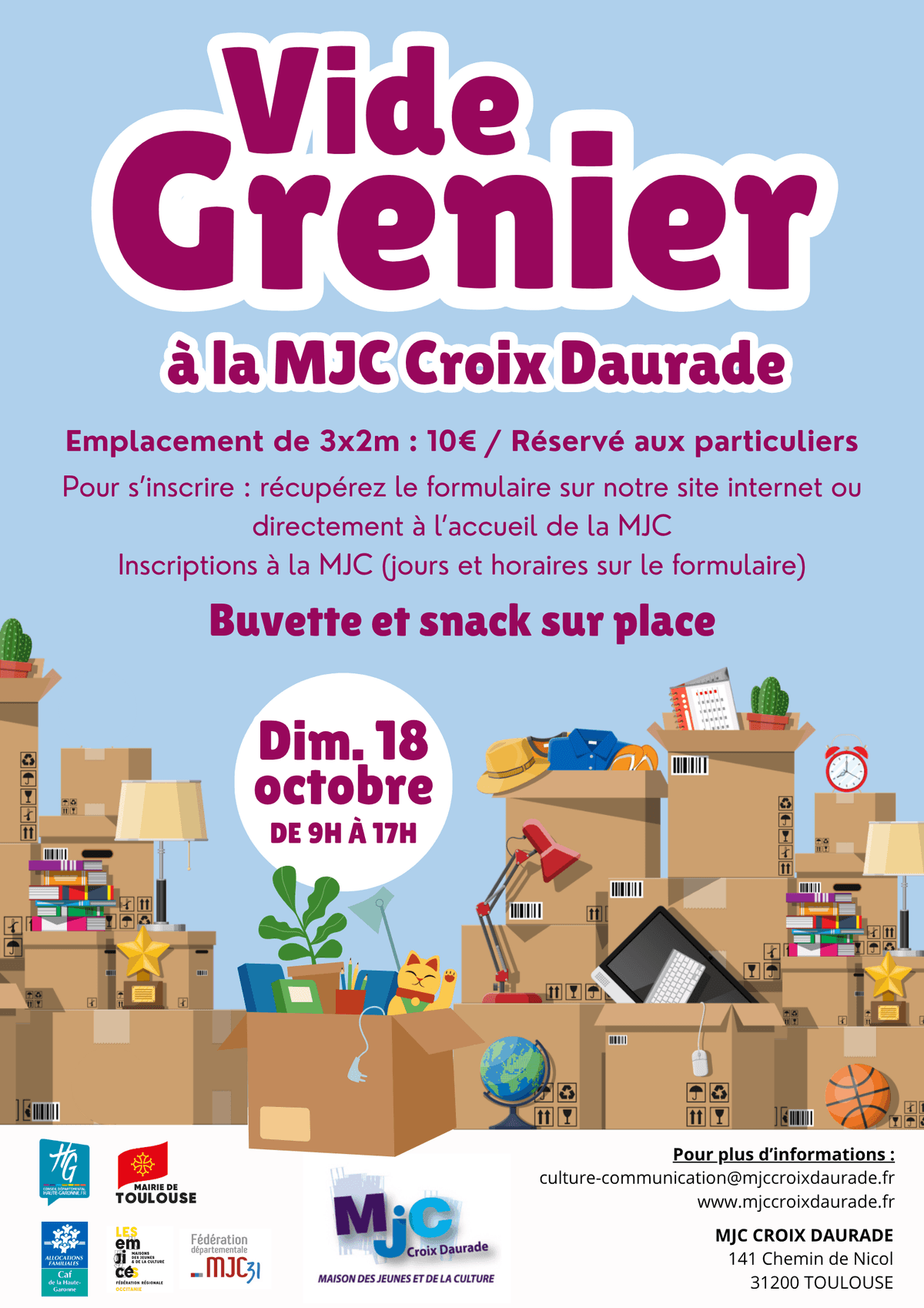 Illustration de l'événement : VIDE GRENIER MJC CROIX DAURADE