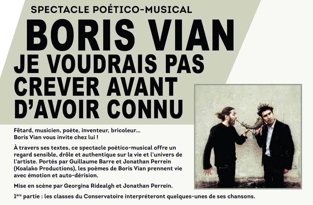 Illustration de l'événement : Spectacle poético-musical - Boris Vian