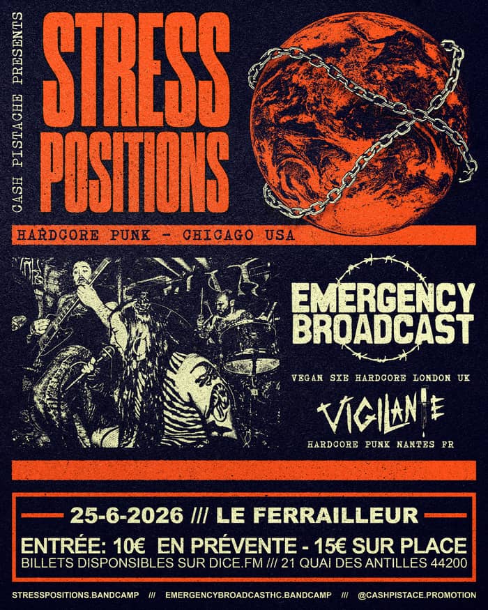 Illustration de l'événement : Stress Positons + Emergency Broadcast + Vigilante
