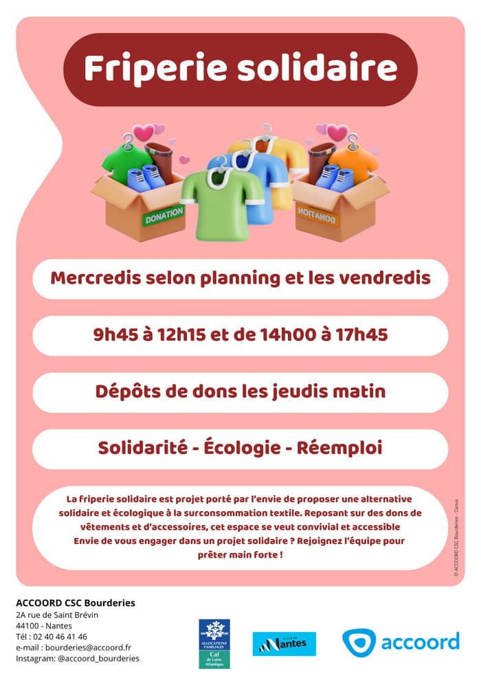 Illustration de l'événement : Friperie solidaire des Bourderies