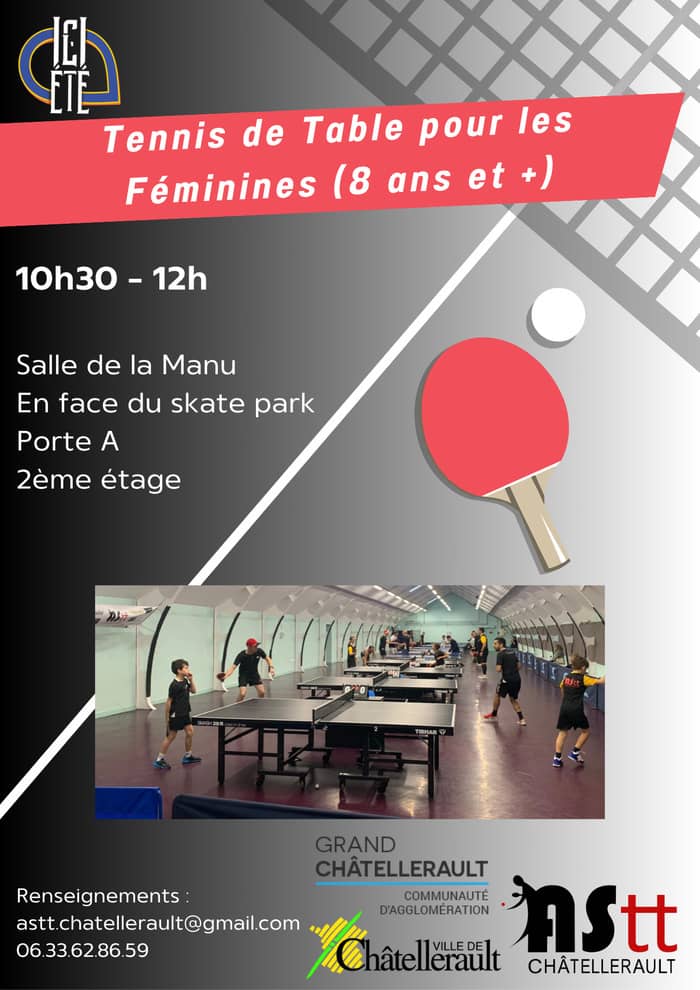 Illustration de l'événement : Tennis de Table pour les Féminines (8 ans et +)