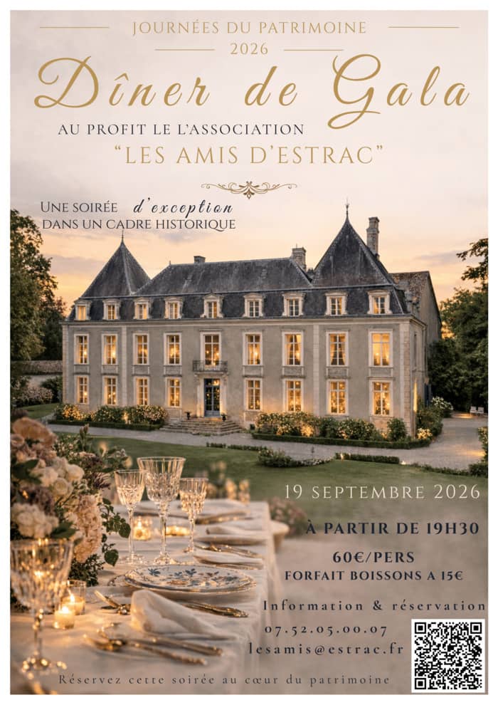 Illustration de l'événement : Diner de gala au château d'Estrac