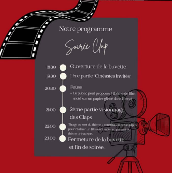Illustration de l'événement : Soirée Clap – Initiation au cinéma