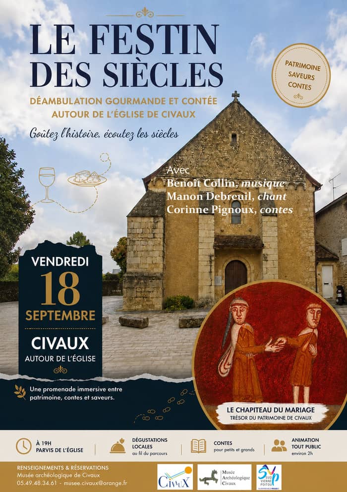 Illustration de l'événement : Le Festin des siècles : déambulation gourmande et contée autour de l’église de Civaux