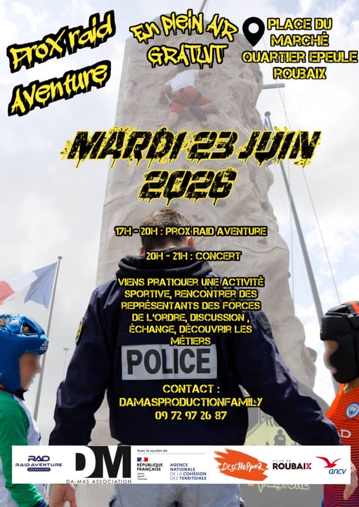 Illustration de l'événement : Prox Raid Aventure x Mardi 23 Juin 2026 x Place du Marché x Epeule x Roubaix