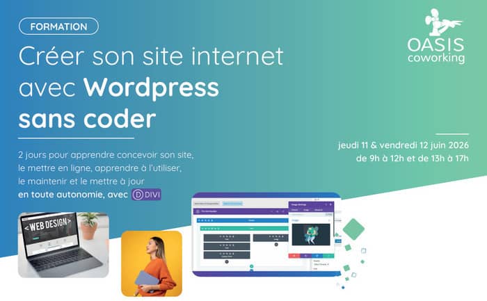 Illustration de l'événement : Formation : Créer son site internet avec Wordpress sans coder