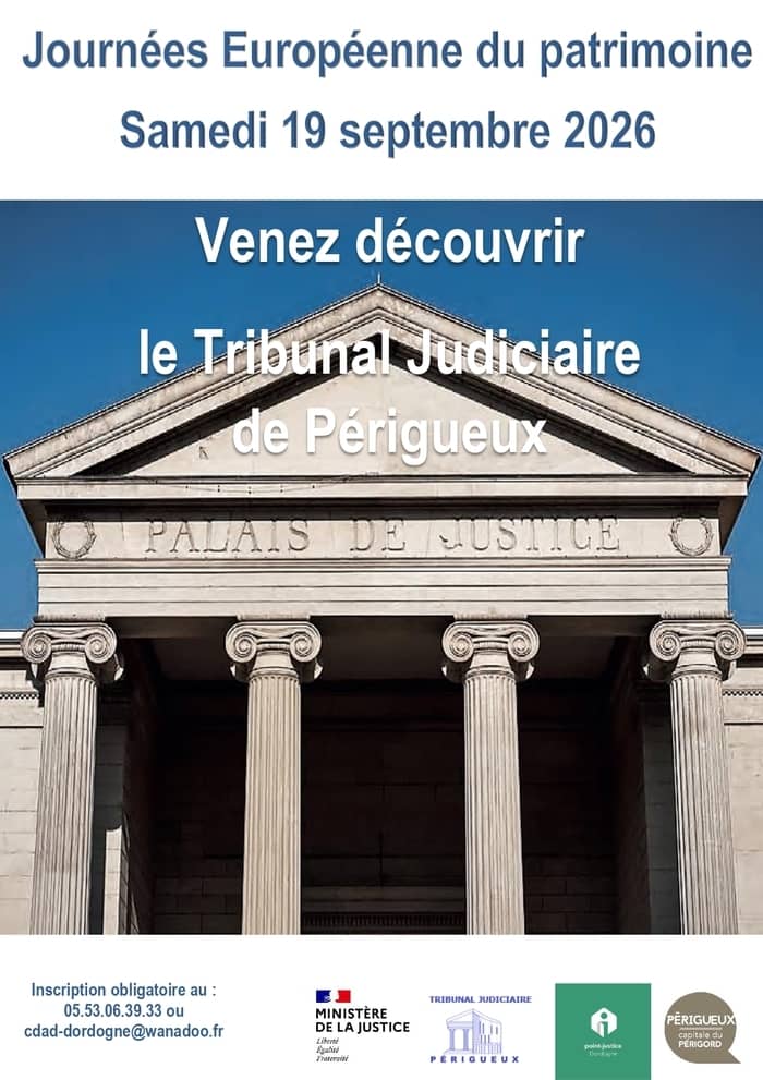Illustration de l'événement : Visite commentée du tribunal judiciaire de Périgueux