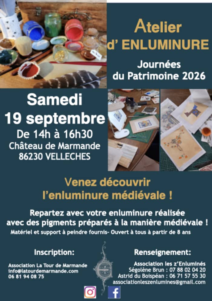 Illustration de l'événement : Atelier : à la découverte de l'enluminure médiévale