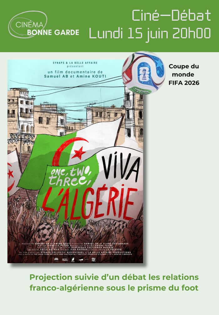 Illustration de l'événement : Ciné-Débat : One, Two, Three, Viva l'Algérie