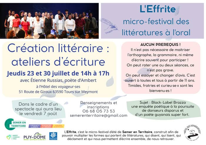Illustration de l'événement : Atelier d'écriture