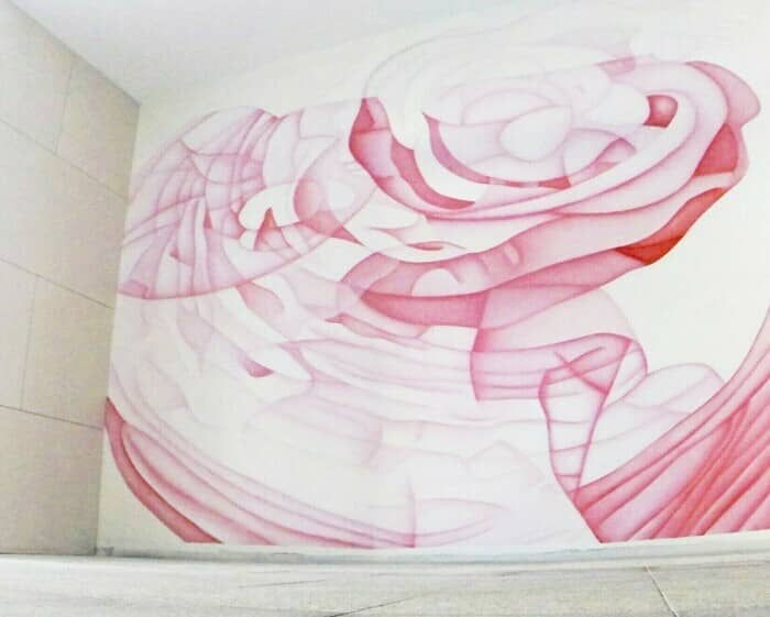 Illustration de l'événement : Fresque délicieusement sinueuse de l’artiste Guillaume Bottazzi à Marseille Prado