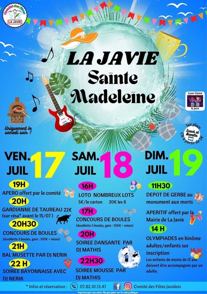 Illustration de l'événement : SAINTE - MADELEINE DE LA JAVIE