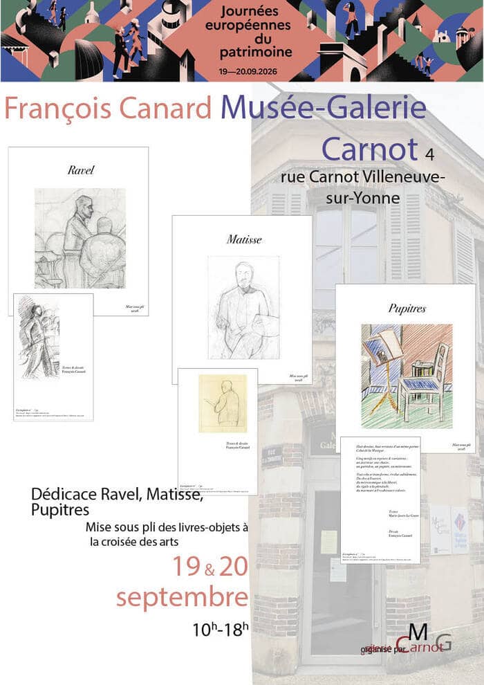 Illustration de l'événement : Dédicace par François Canard de Mise sous pli : Ravel, Matisse, Pupitres
