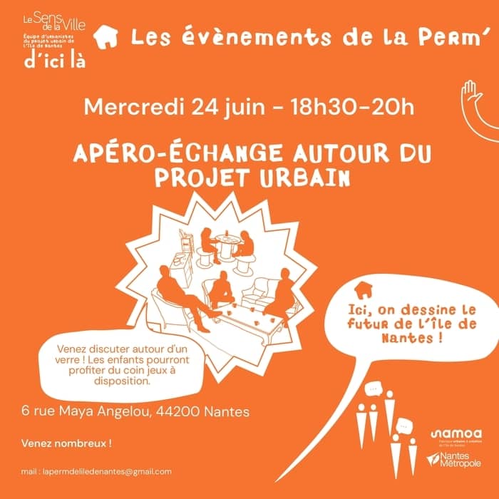 Illustration de l'événement : Apéro-discussion : prenez part au projet !