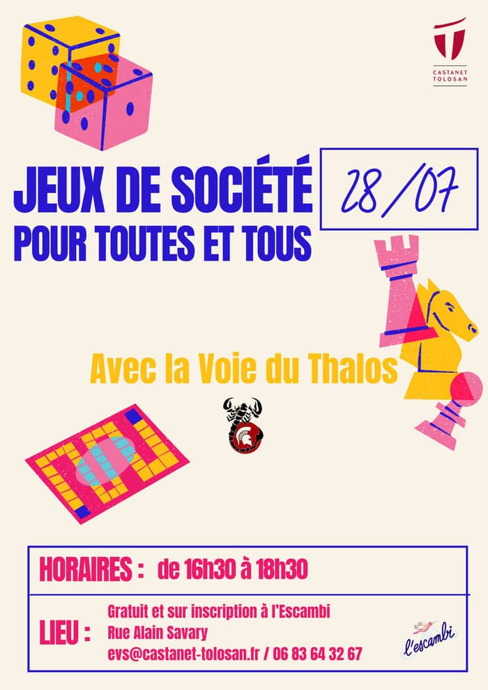 Illustration de l'événement : Jeux de société pour toutes et tous