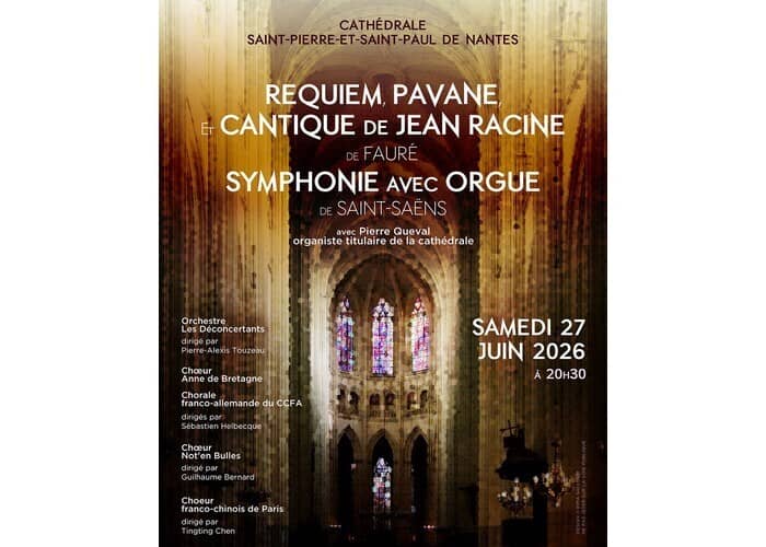Illustration de l'événement : Concert Fauré & Saint-Saëns à la cathédrale de Nantes
