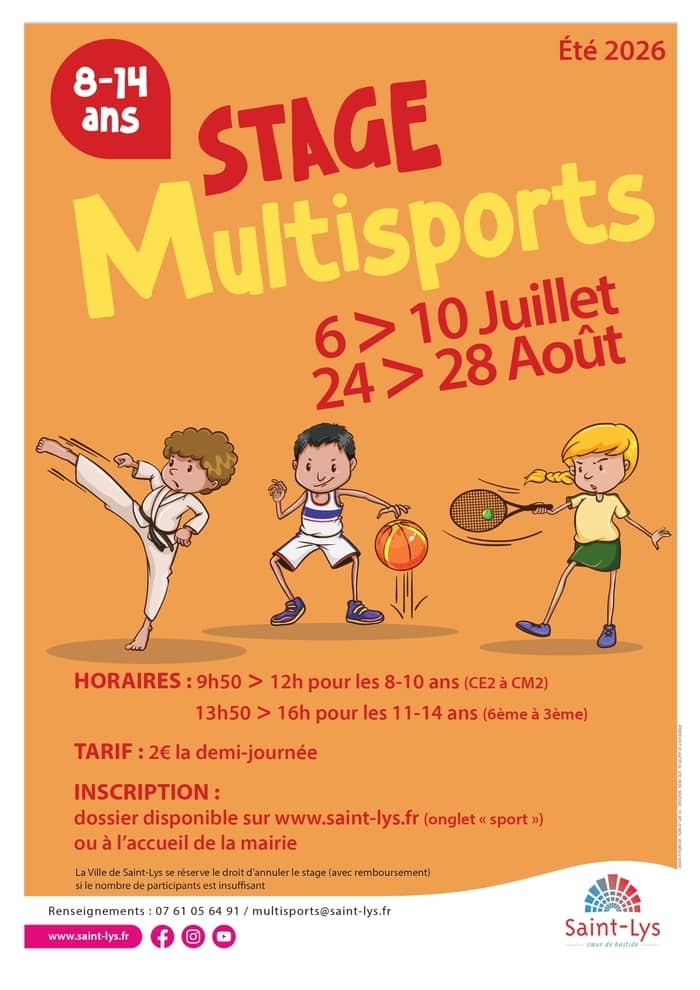 Illustration de l'événement : stage multisports 8-14 ans