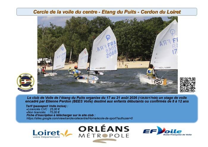 Illustration de l'événement : Stage de voile du 17 au 21 aout 2026 destiné aux enfants