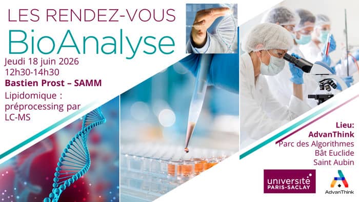 Illustration de l'événement : 43ème Rendez-Vous BioAnalyse Paris Saclay: Préprocessing des données de lipidomique pour l'analyse biostatistique