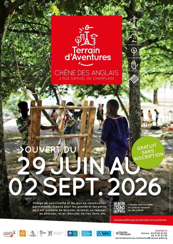 Illustration de l'événement : Terrain d'aventures de Nantes Nord des Ceméa Pays de la loire