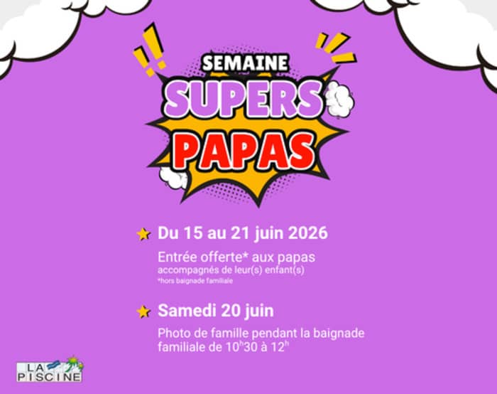 Illustration de l'événement : Semaine des supers-papas à la piscine