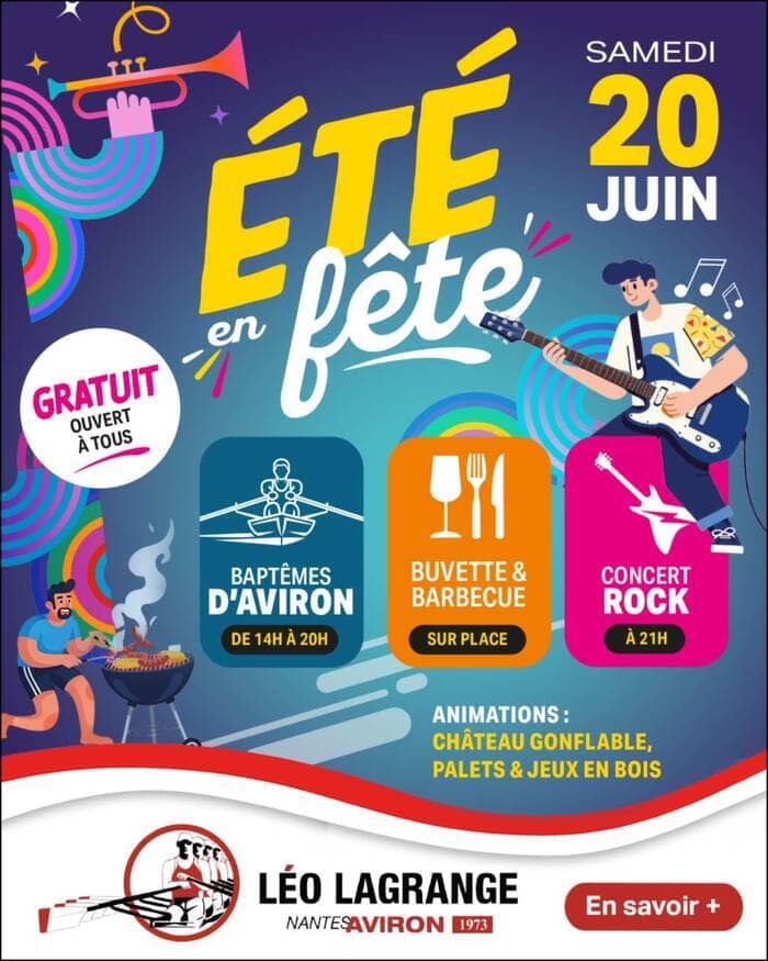 Illustration de l'événement : Portes ouvertes à tous et fête du club d'aviron Léo Lagrange