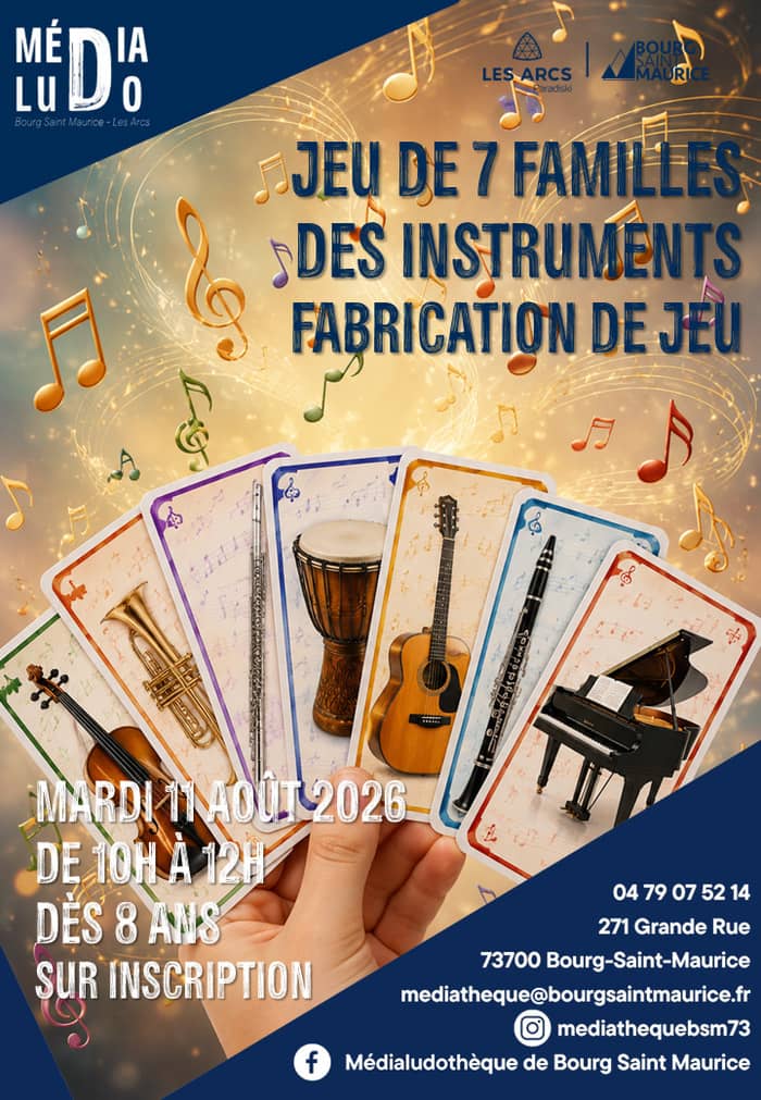 Illustration de l'événement : Fabrication de jeu : Jeu de 7 familles des instruments