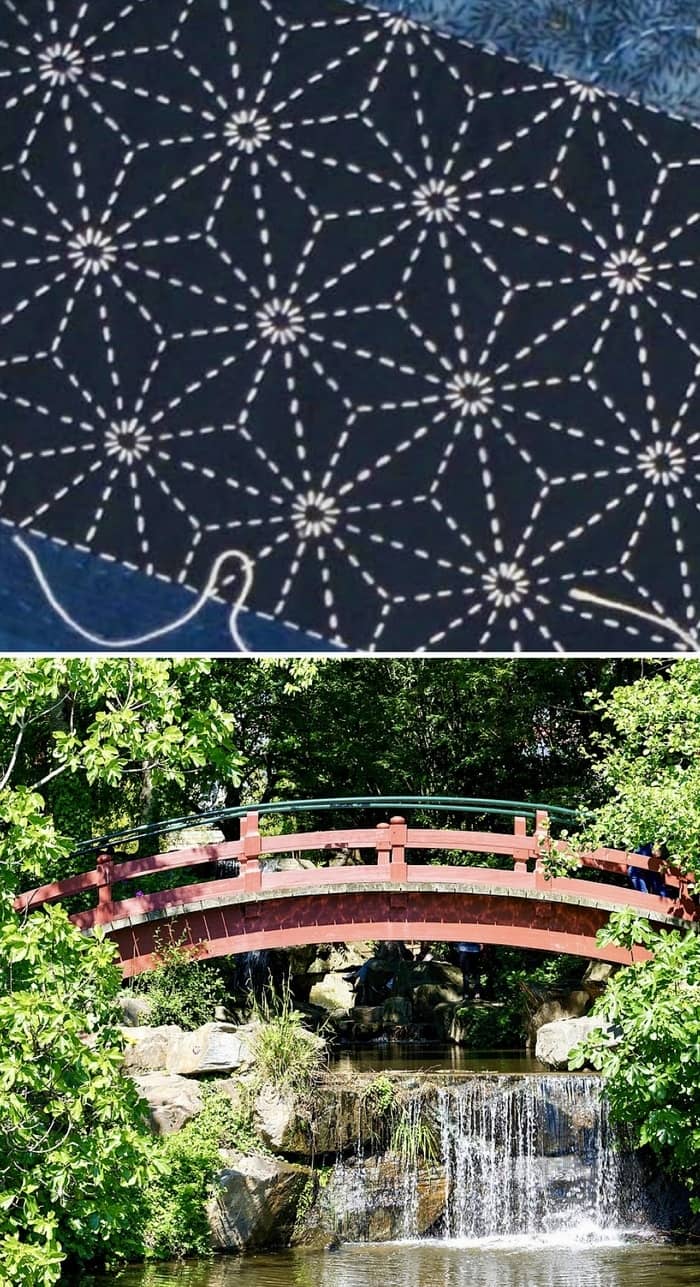 Illustration de l'événement : Sashiko dans le jardin japonais de l'Île de Versailles