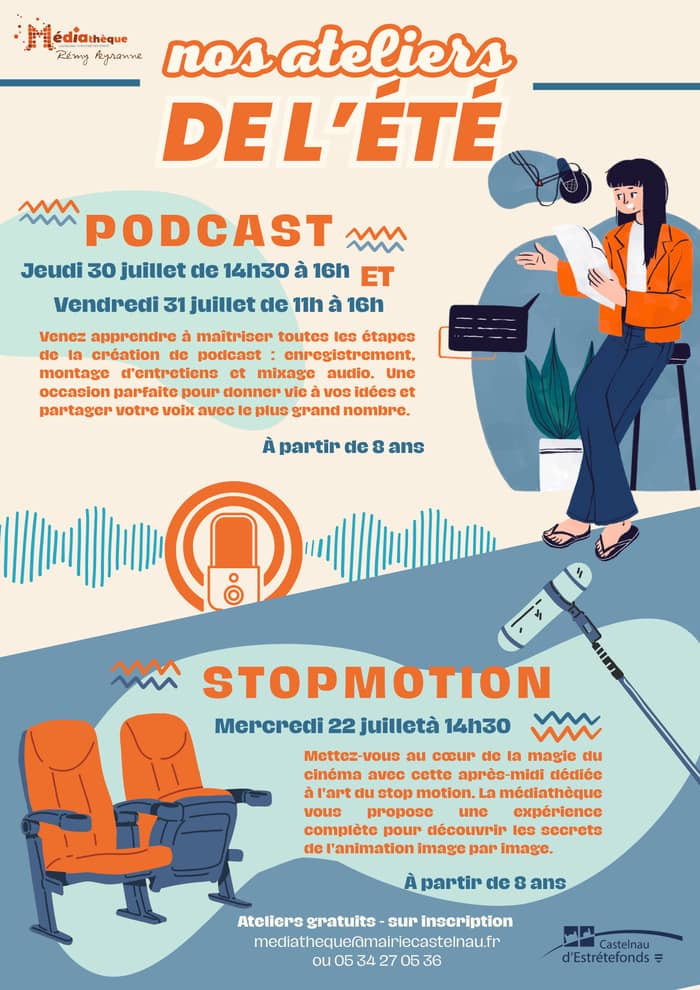 Illustration de l'événement : Ateliers de l'été avec la médiathèque Rémy Peyranne