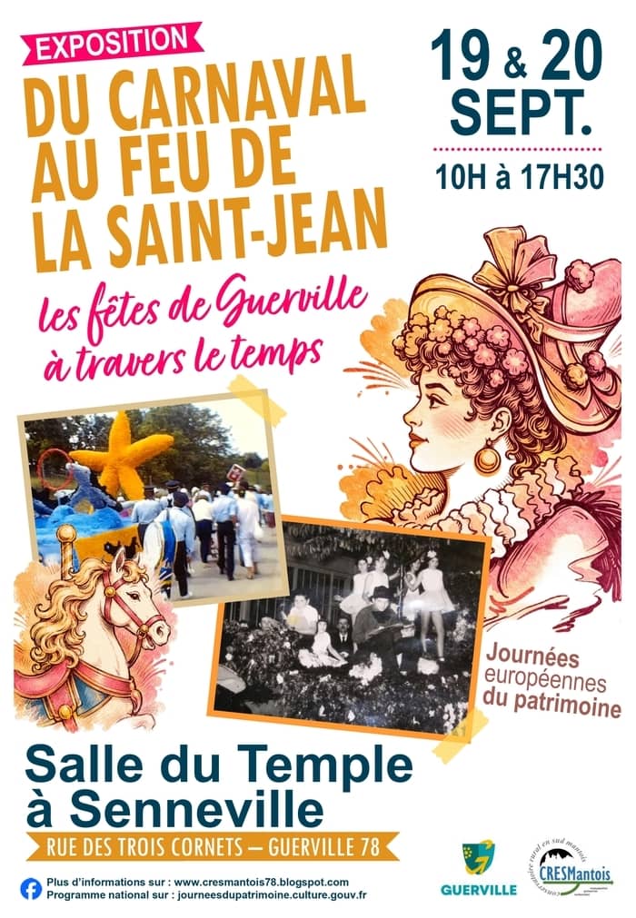 Illustration de l'événement : Exposition « Du carnaval au feu de la Saint-Jean : les fêtes de Guerville à travers le temps »