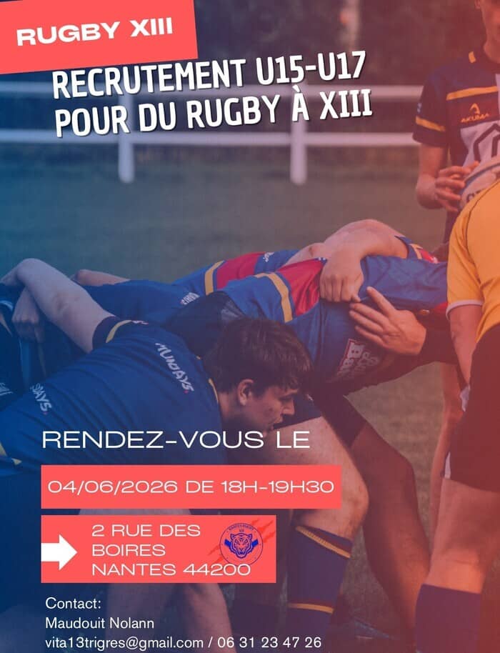 Illustration de l'événement : Entrainement découverte Rugby XIII 13-16 ans