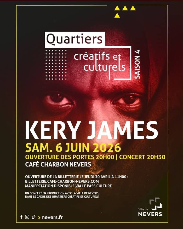 Illustration de l'événement : Quartiers Créatifs et Culturels Saison 4 - Concert Kery James 06.06.2026