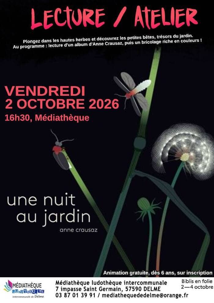 Illustration de l'événement : Lecture / Atelier « Une nuit au jardin »