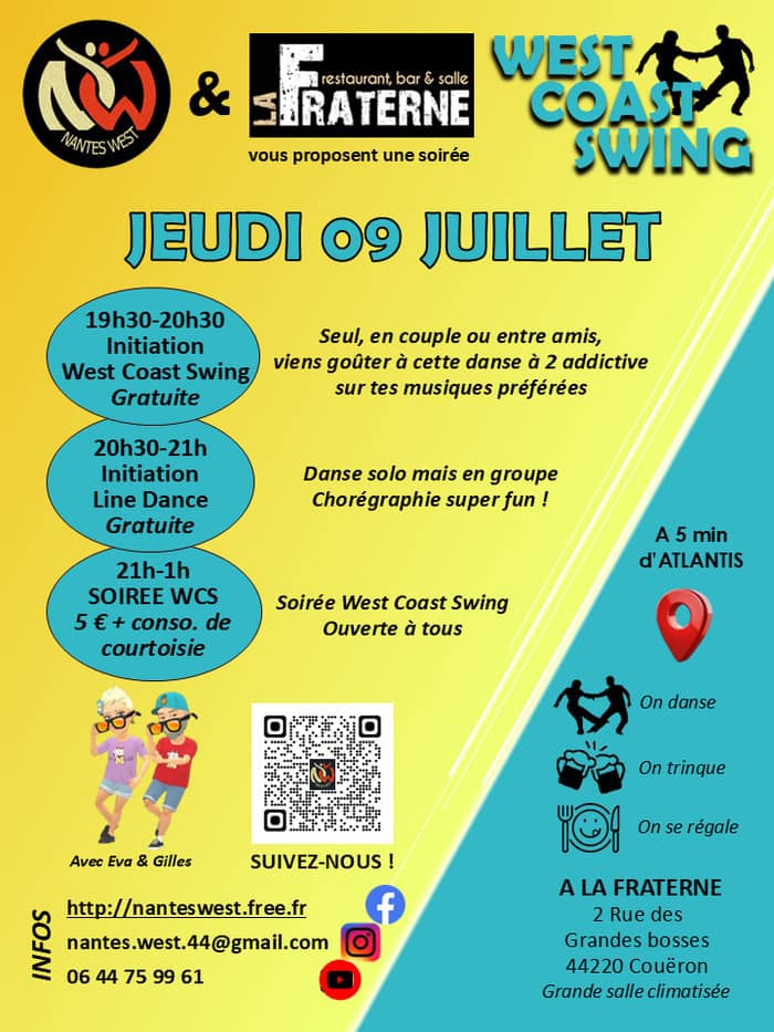 Illustration de l'événement : Initiations West Coast Swing & Line Dance + Soirée WCS
