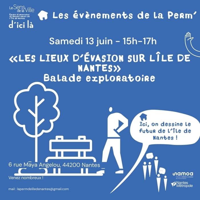 Illustration de l'événement : Balade exploratoire : «Les lieux d’évasion sur l’île de Nantes»