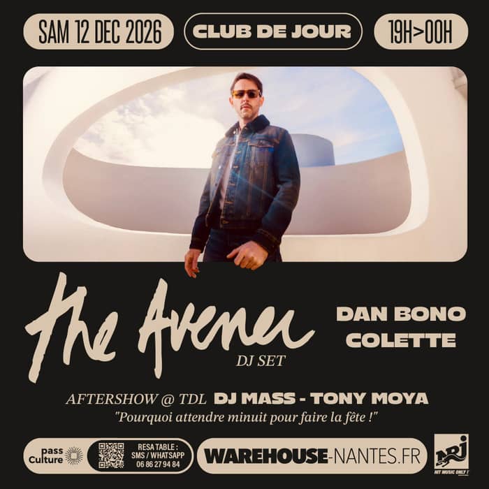 Illustration de l'événement : Club de Jour invite THE AVENER (Dj set)