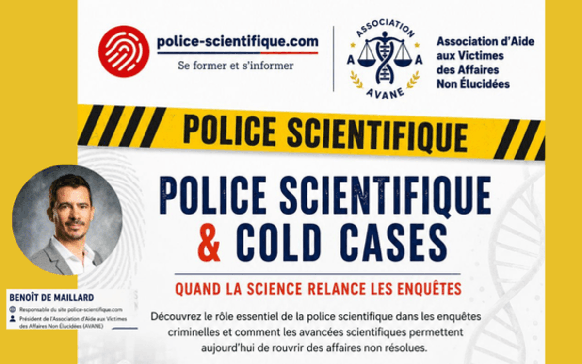 Illustration de l'événement : Police scientifique et cold case ! | Conférence de Benoît de Maillard