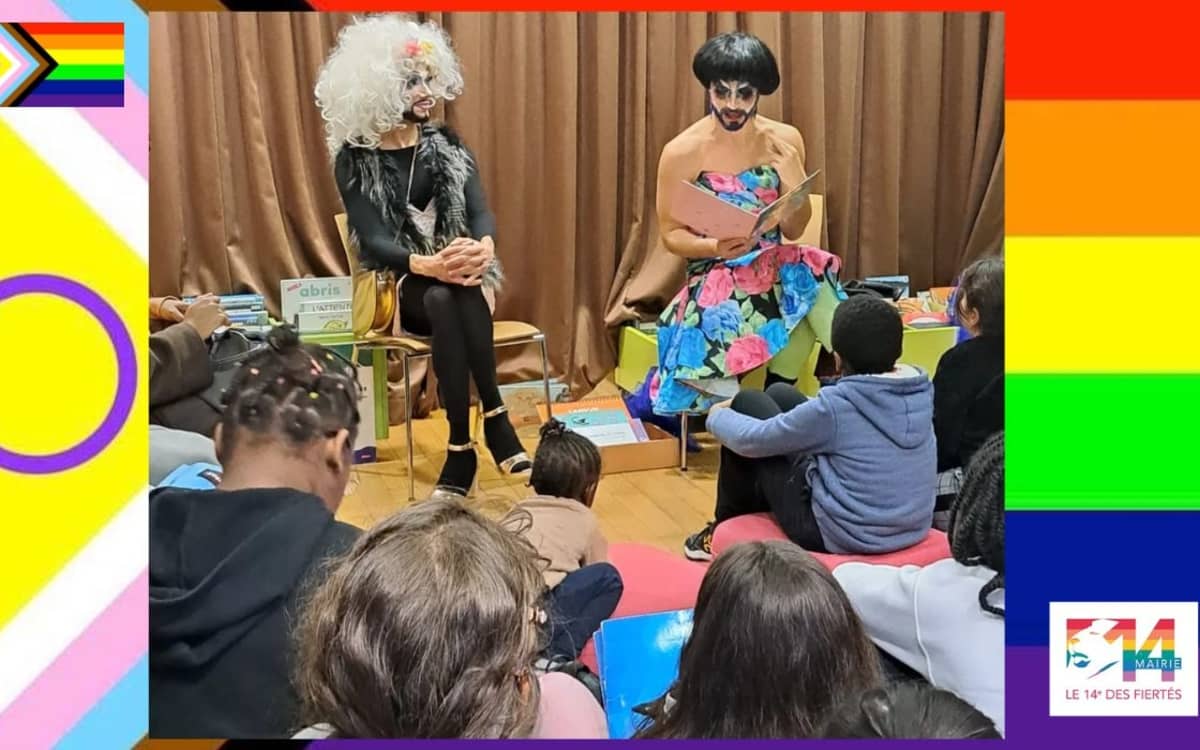 Illustration de l'événement : Lectures de contes par des artistes drag queens et drag kings avec le collectif Les Contes à Paillettes