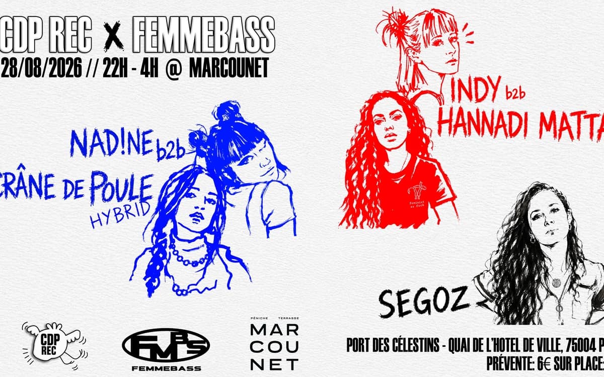 Illustration de l'événement : CDP REC x FEMMEBASS: Nad!ne b2b Crâne de Poule & more