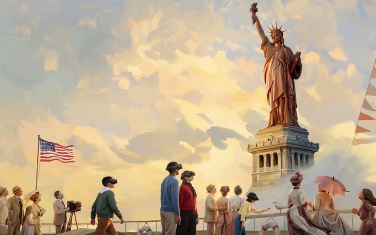 Illustration de l'événement : Une statue pour la liberté, le rêve de Bartholdi, de Paris à New York. Expérience immersive en réalité virtuelle