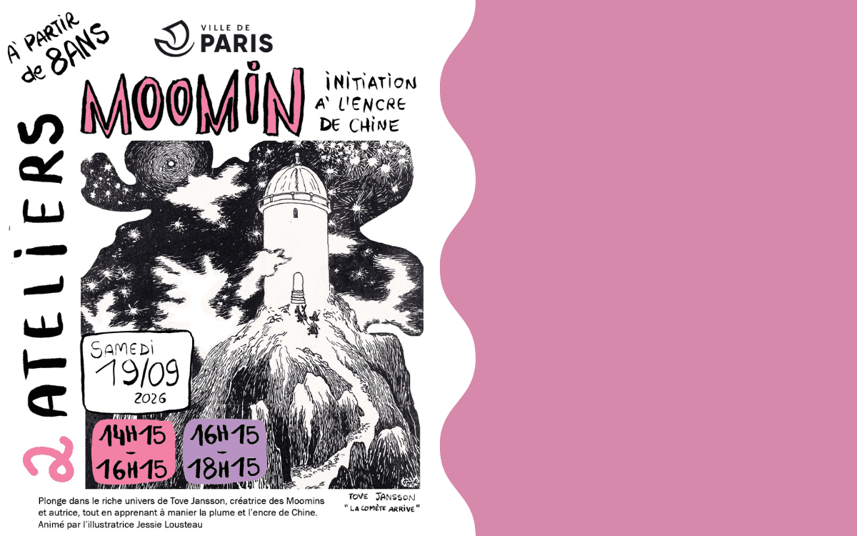 Illustration de l'événement : Atelier Moomin : initiation à l'encre de chine