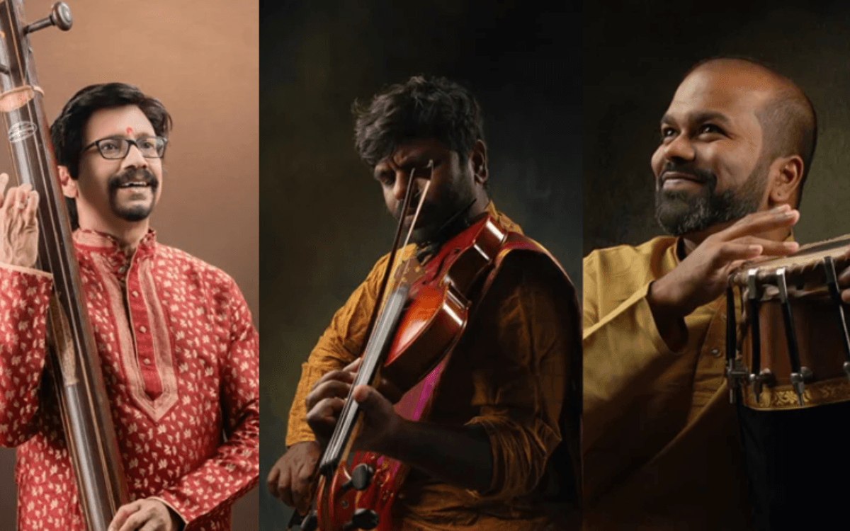 Illustration de l'événement : MASTERCLASSES DE MUSIQUE CARNATIQUE - Inde du Sud - Suryaprakash Classical Trio
