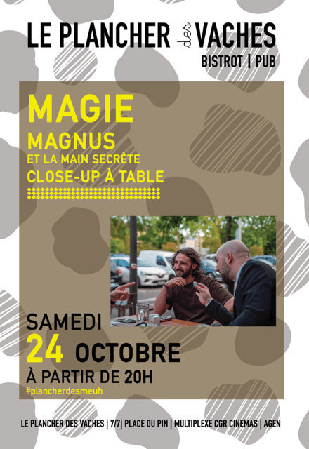 Illustration de l'événement : Magnus et la main secrete "Close up à table"
