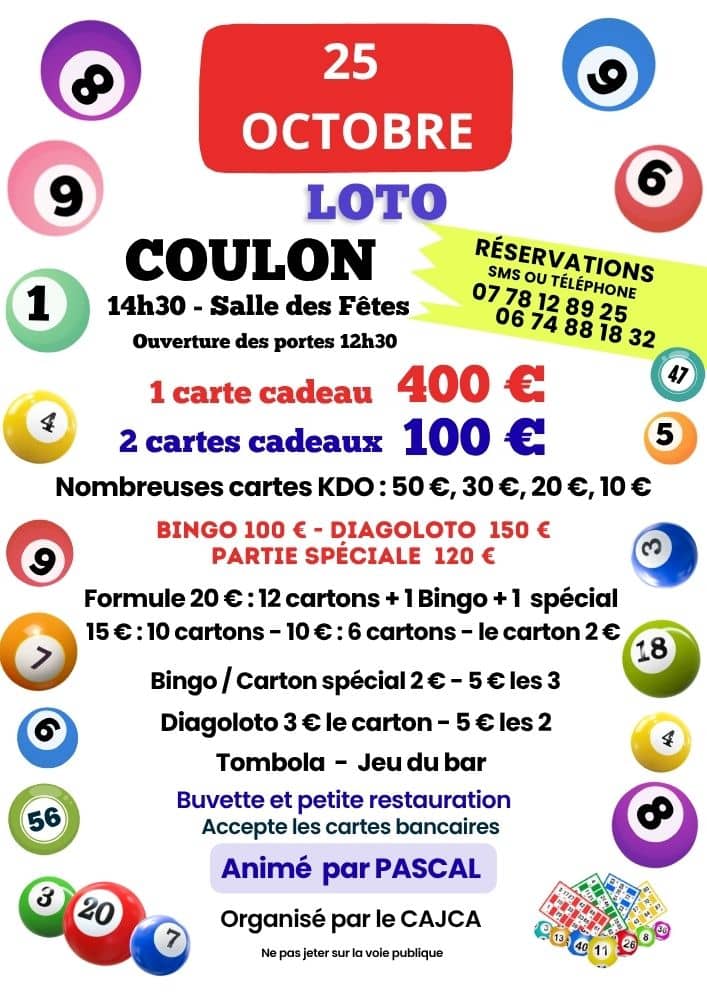 Illustration de l'événement : Loto organisé par le CAJCA à Coulon