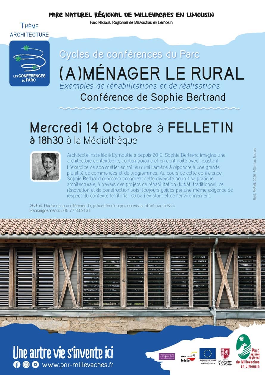 Illustration de l'événement : Cycles de conférences du Parc : (A)MÉNAGER LE RURAL par Sophie Bertrand