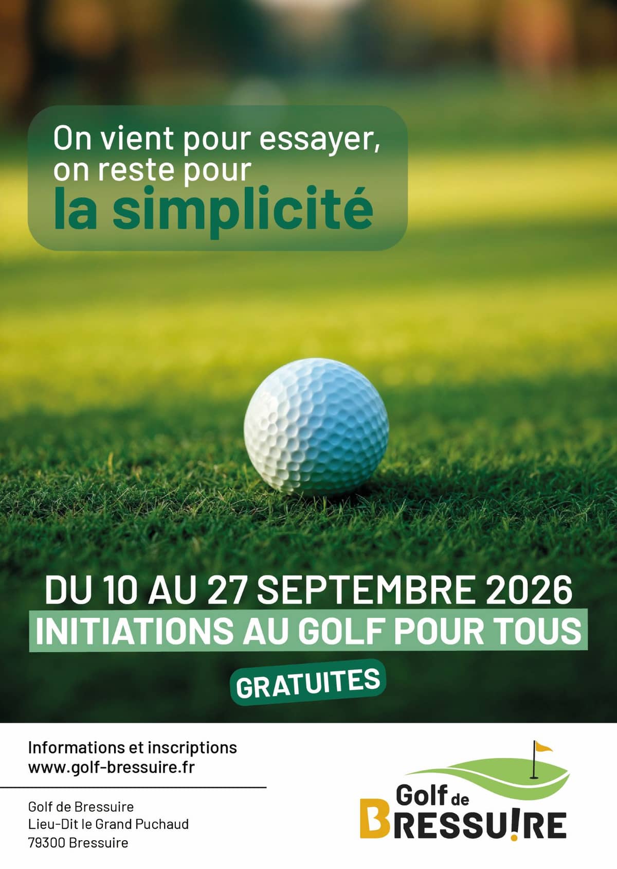 Illustration de l'événement : Initiation au golf