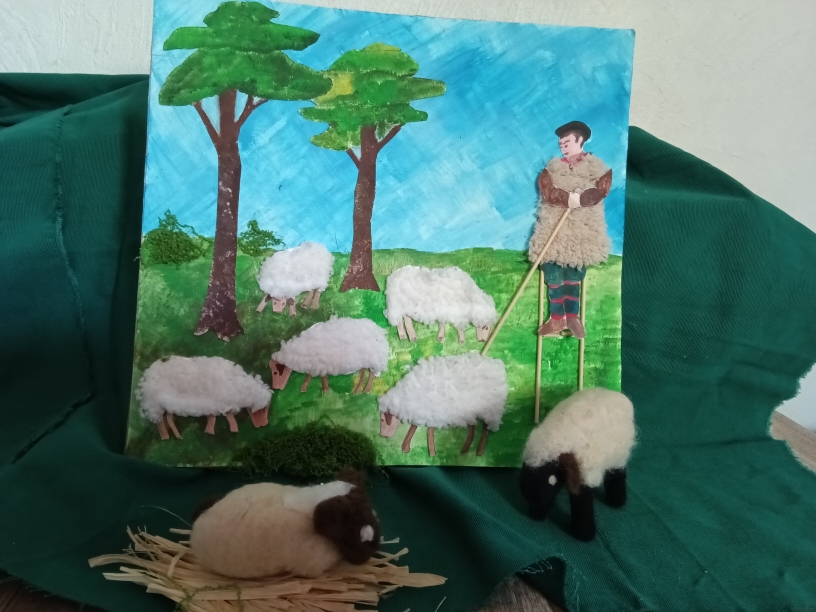 Illustration de l'événement : Automne en Scène : Atelier créatif pour enfants réalisation d'un mouton et d'un berger landais