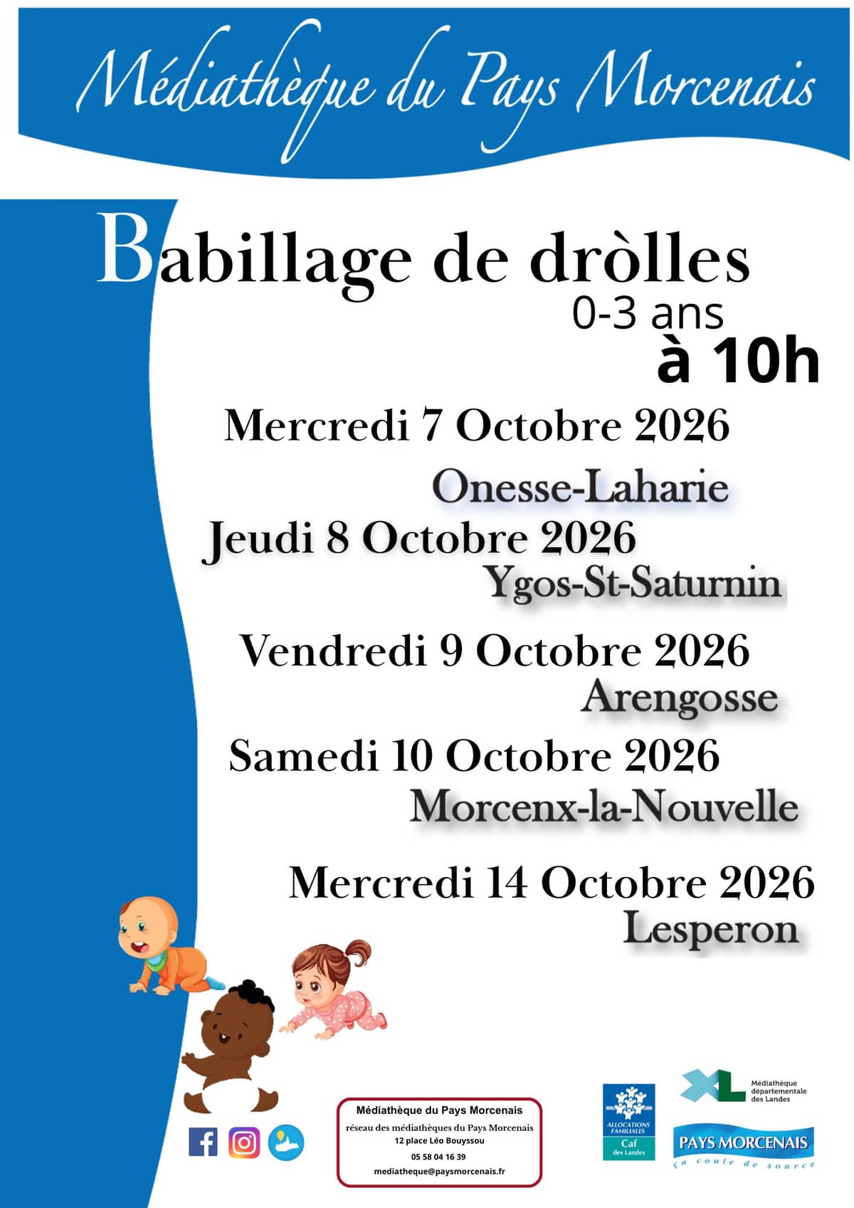 Illustration de l'événement : Babillage des dròlles- Morcenx-La-Nouvelle