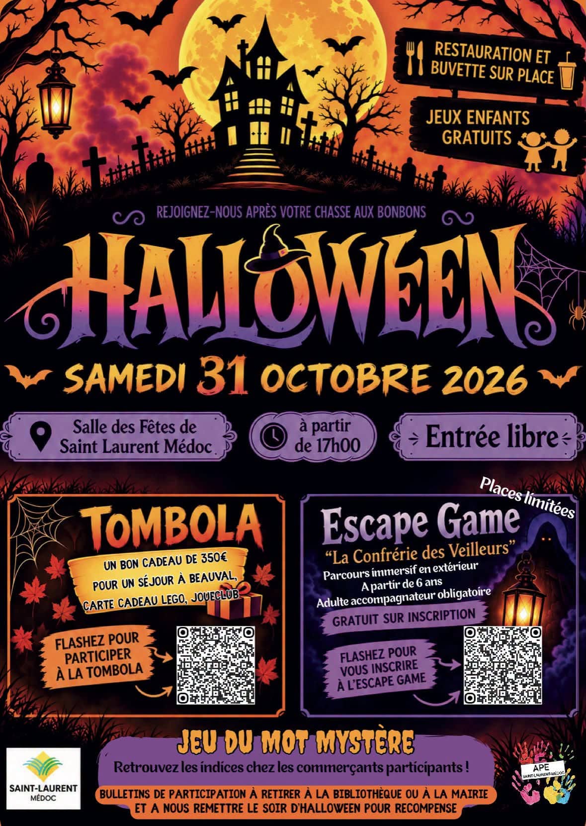 Illustration de l'événement : l'APE de Saint-Laurent fête Halloween