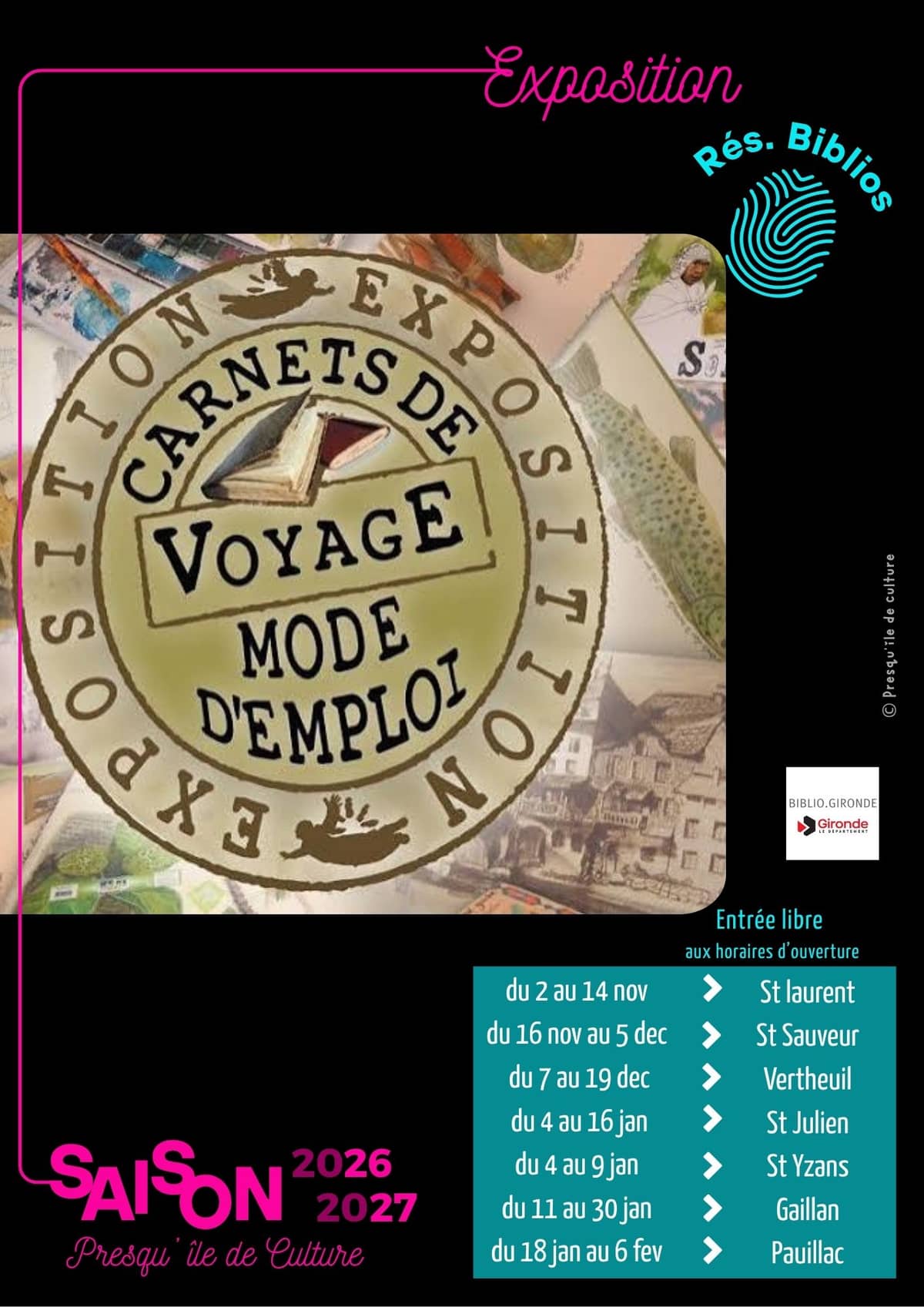 Illustration de l'événement : Expo : carnets de voyage mode d'emploi